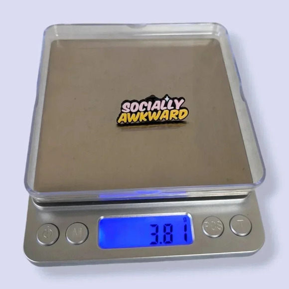 (5/$20) Socially Awkward Black Enamel Pin - Picture 3 of 3